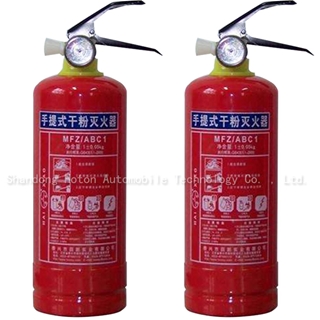 Portable dry powder fire extinguisher