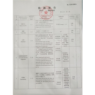 Test report of KN95 folding anti-particulate respirator 